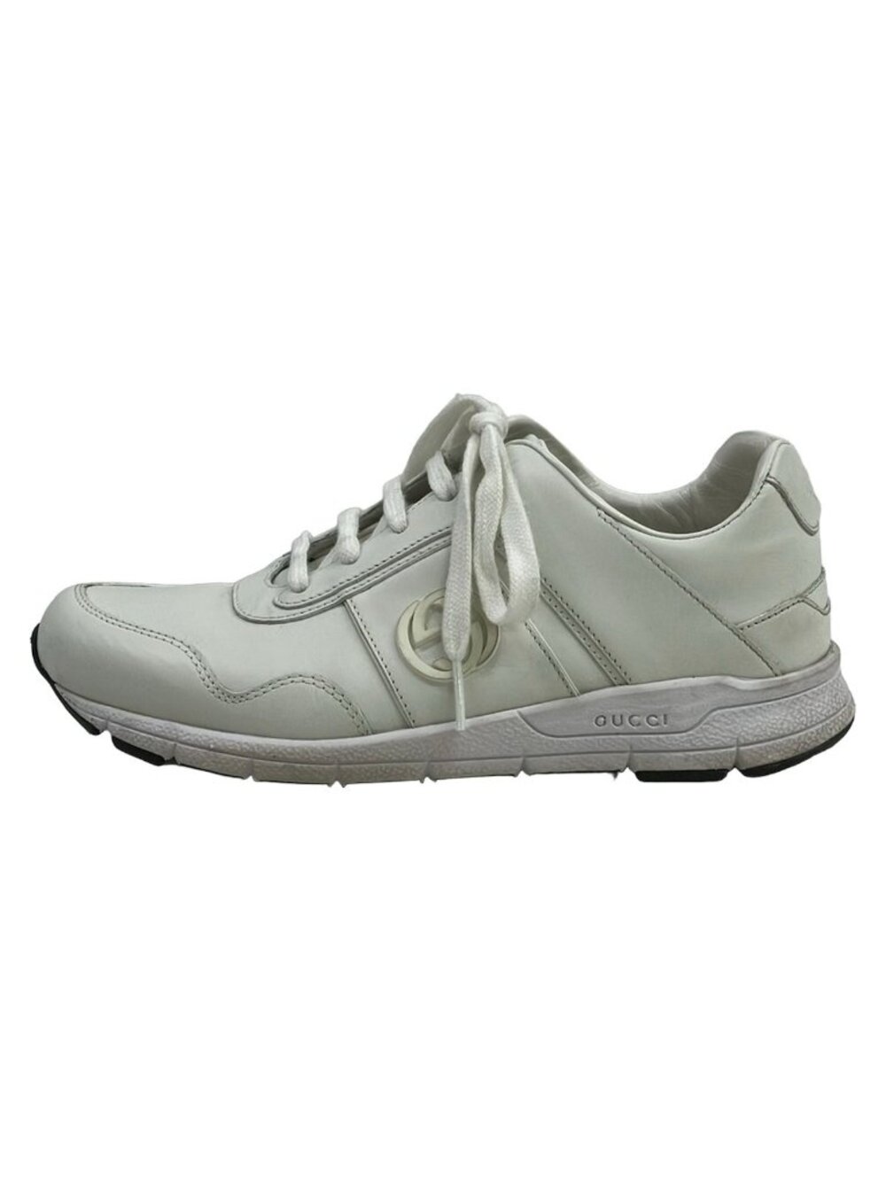 Gucci Sneakers 37 White Interlocking Leather